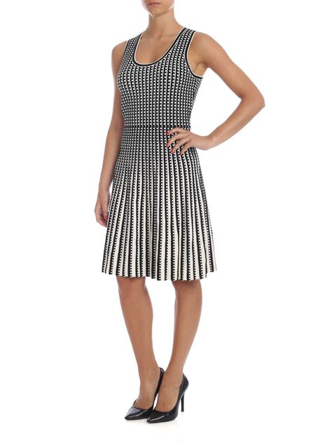 michael kors black and white dots dress|Michael Kors sleeveless dresses.